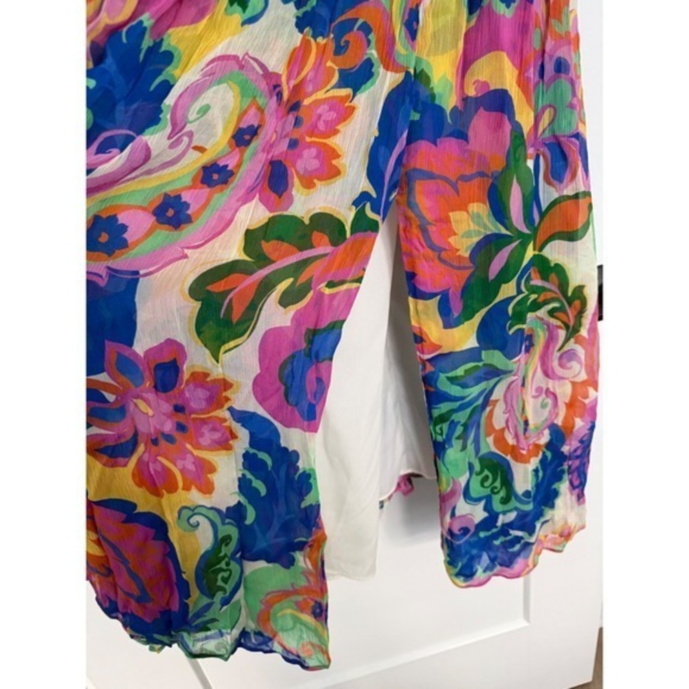 Amanda Uprichard Lumiere Silk Midi Dress Multicolor Floral Paisley CH-22660FD M - Picture 11 of 15